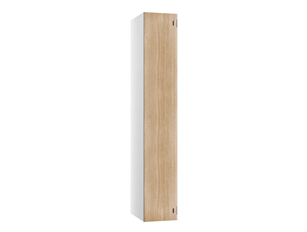 Shield SGL GL24 1-Door Locker - Arctic White & Refresh Oak