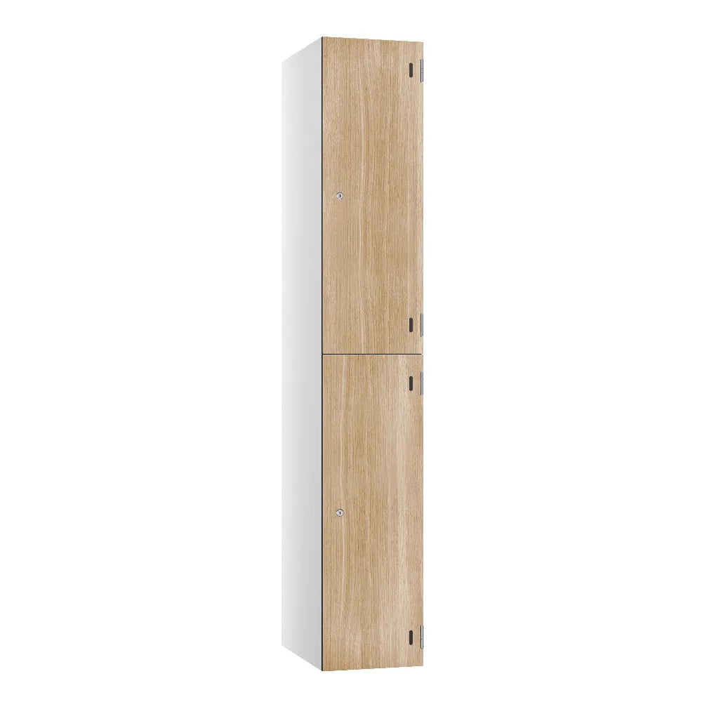 Shield SGL GL24 2-Door Locker - Arctic White & Refresh Oak