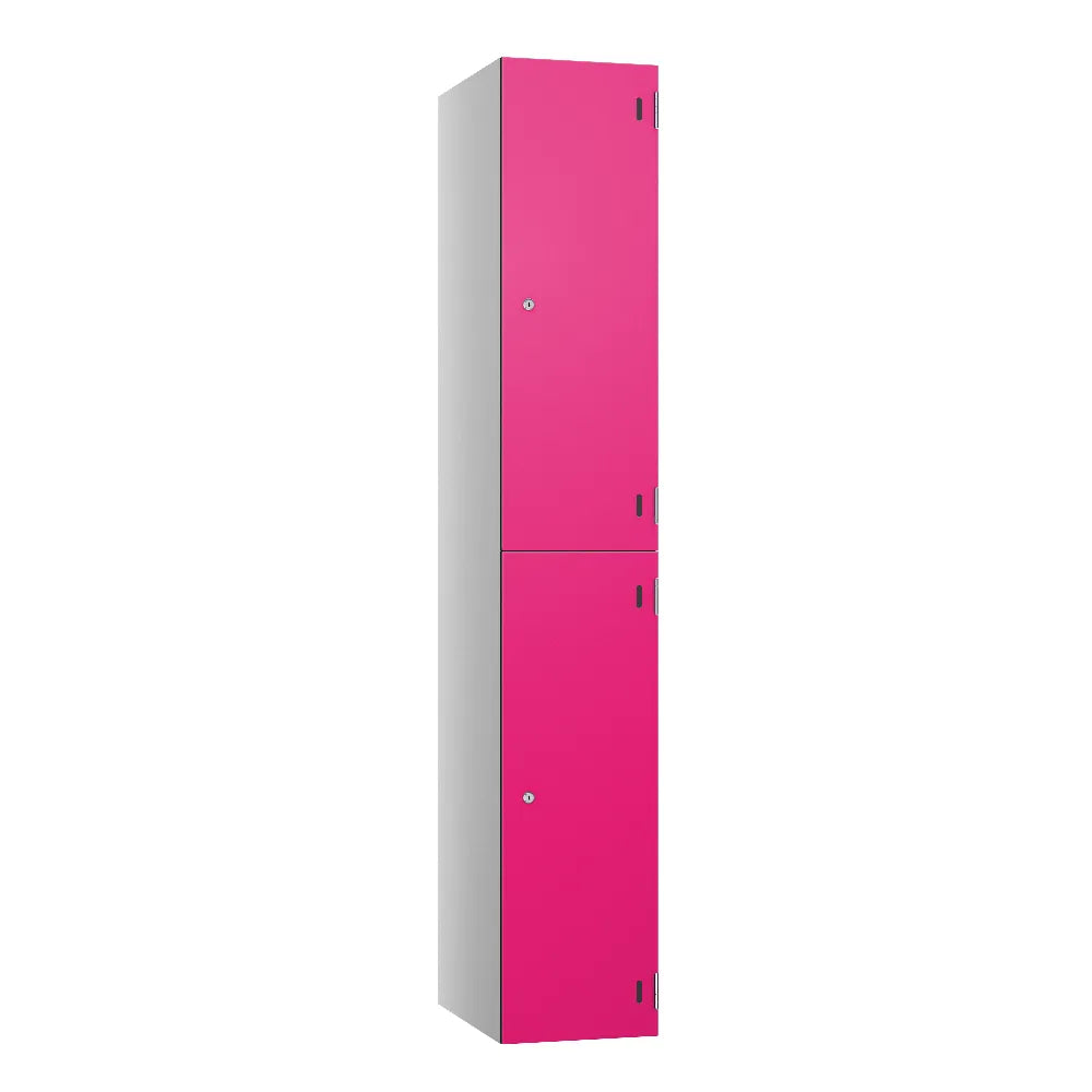 Shield SGL GL24 2-Door Locker - Pearl Silver & Barbie Pink