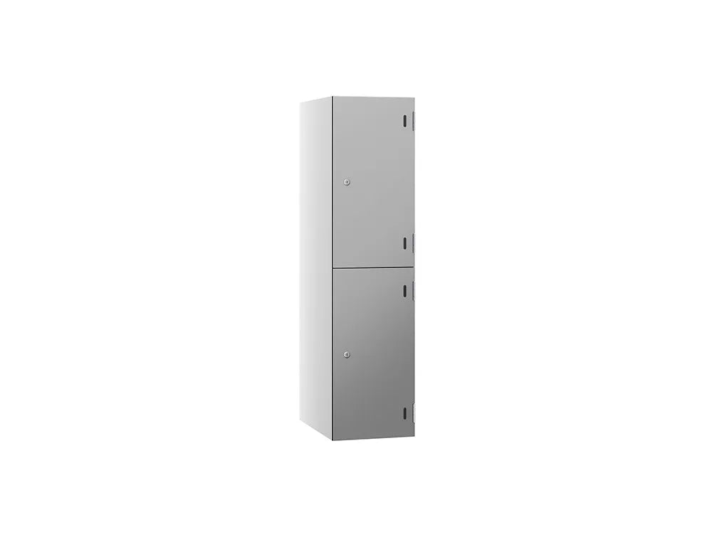 Shield SGL GL24 2-Door Low Locker - Arctic White & Silver