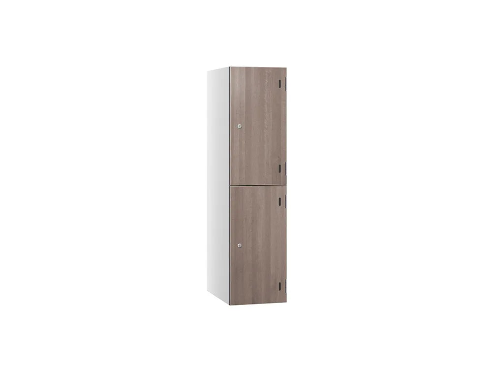 Shield SGL GL24 2-Door Low Locker - Arctic White & Nordic Acacie