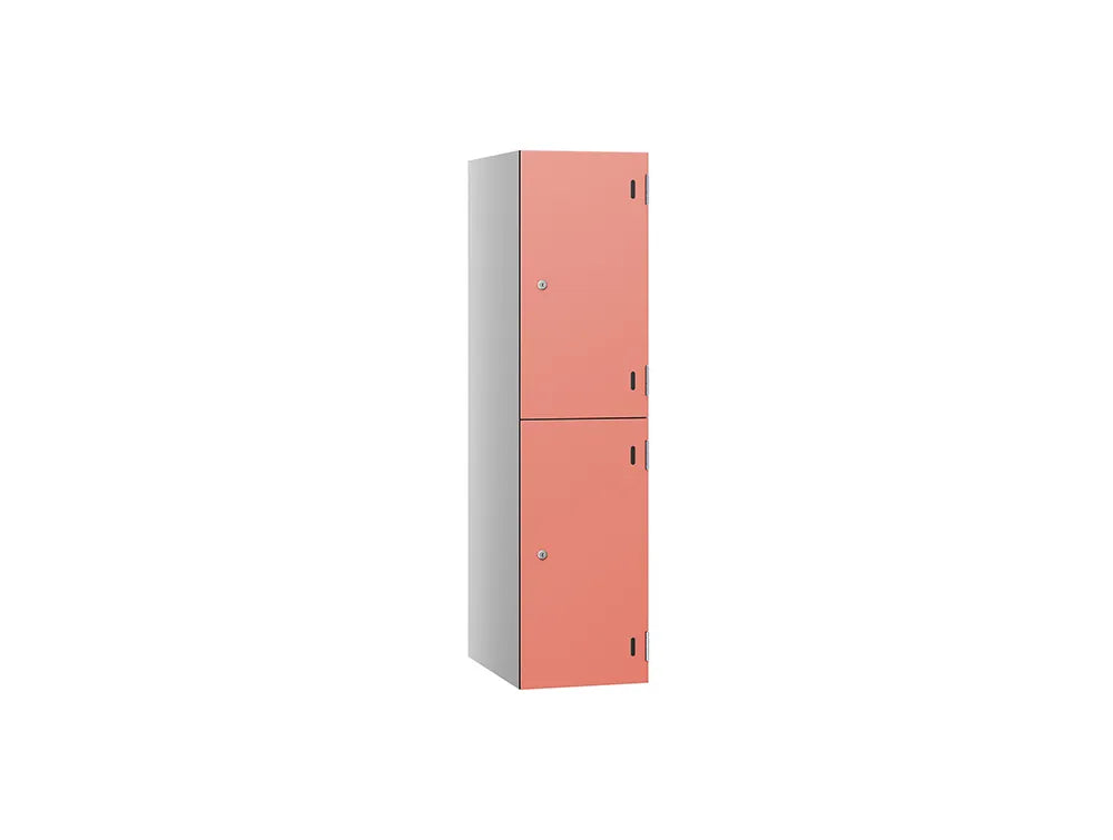 Shield SGL GL24 2-Door Low Locker - Pearl Silver & Blush Pink