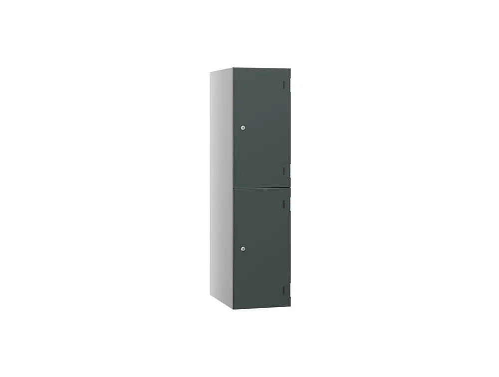 Shield SGL GL24 2-Door Low Locker - Pearl Silver & Charcoal Grey