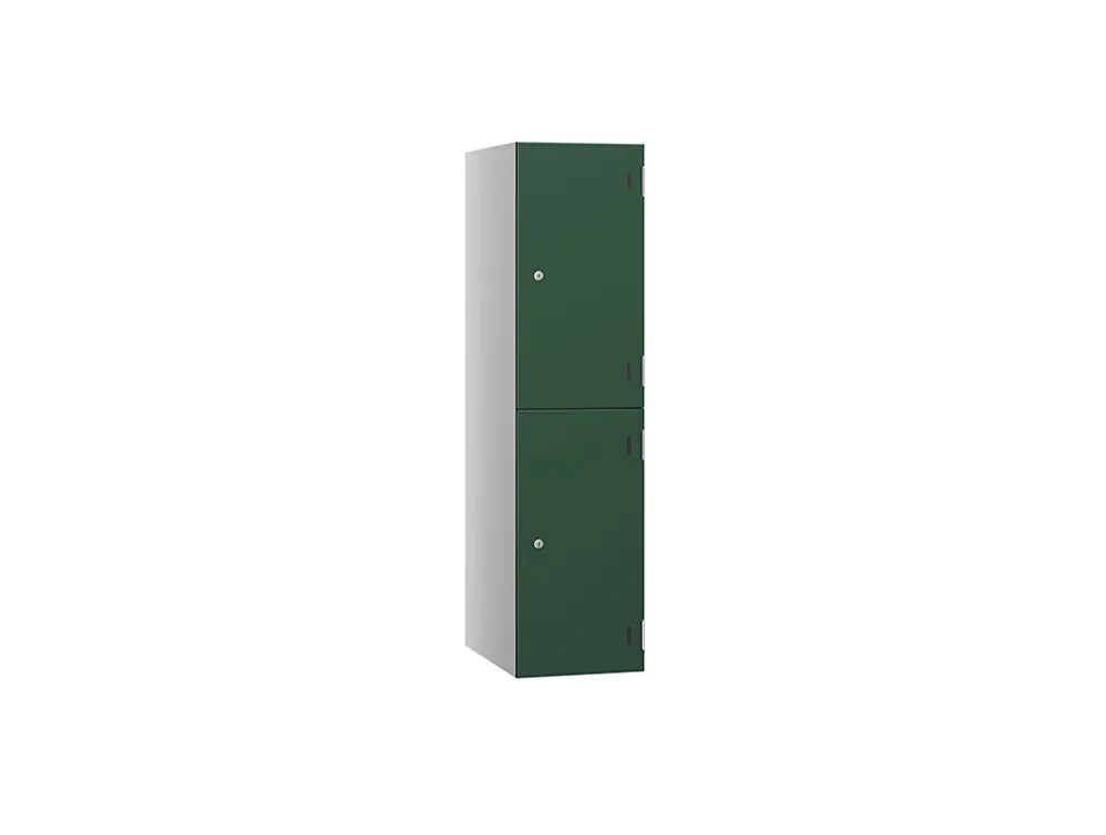 Shield SGL GL24 2-Door Low Locker - Pearl Silver & Dark Green