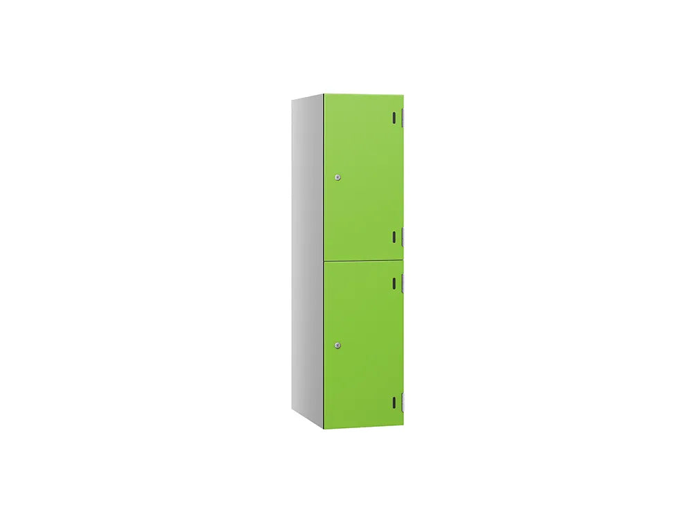 Shield SGL GL24 2-Door Low Locker - Pearl Silver & Lime