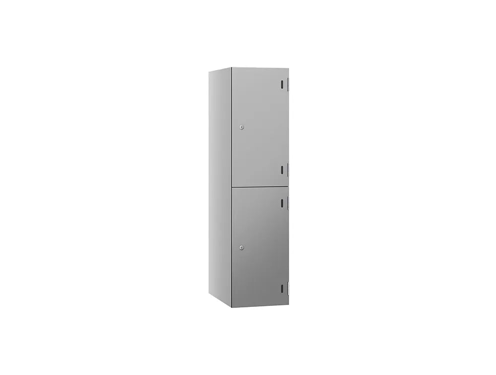 Shield SGL GL24 2-Door Low Locker - Pearl Silver & Silver
