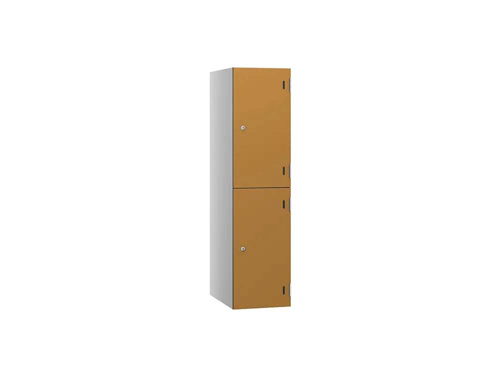 Shield SGL GL24 2-Door Low Locker - Pearl Silver & Mustard
