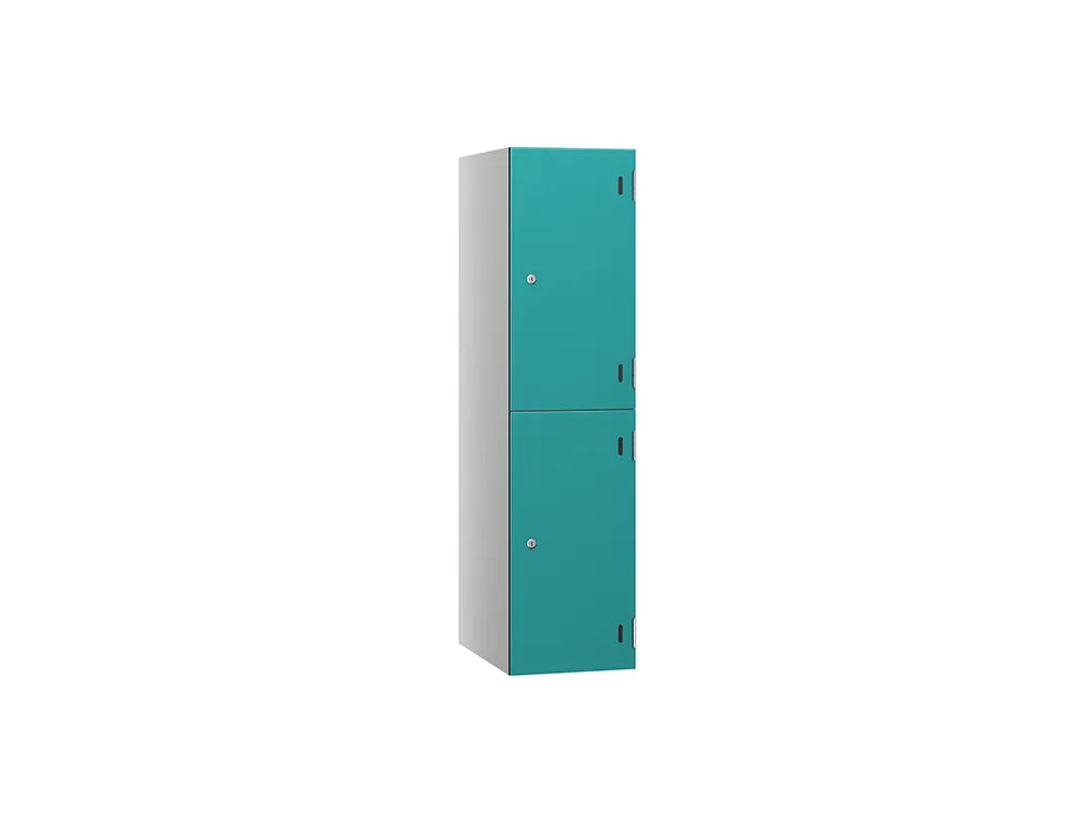 Shield SGL GL24 2-Door Low Locker - Pearl Silver & Peacock