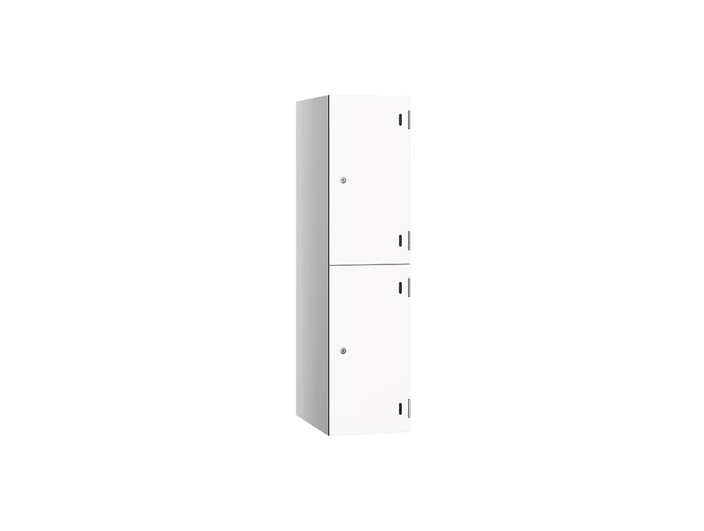Shield SGL GL24 2-Door Low Locker - Pearl Silver & Pearly White