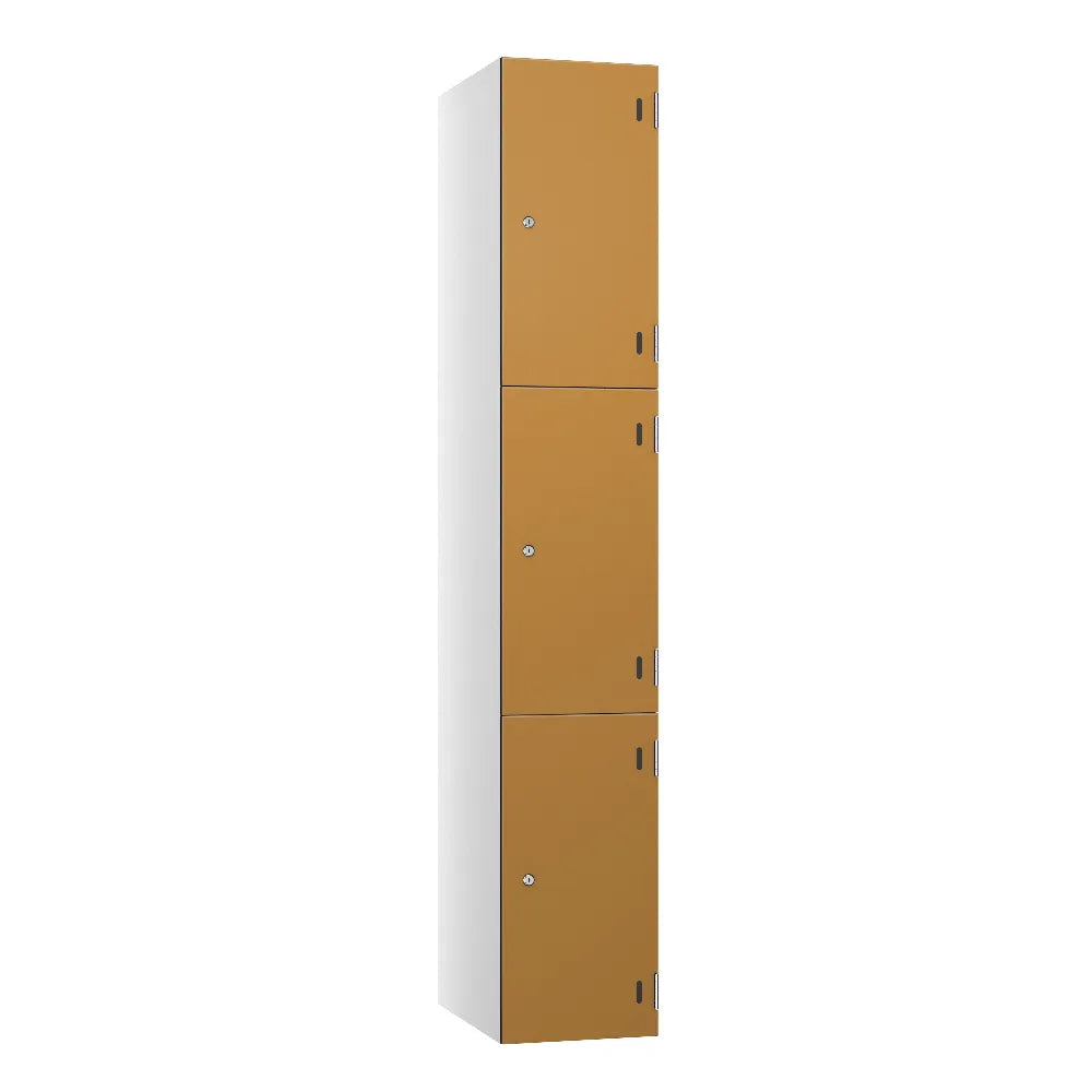 Shield SGL GL24 3-Door Locker - Arctic White & Mustard