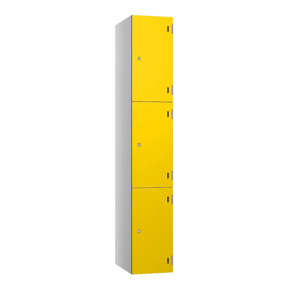 Shield SGL GL24 3-Door Locker - Pearl Silver & Divine Yellow