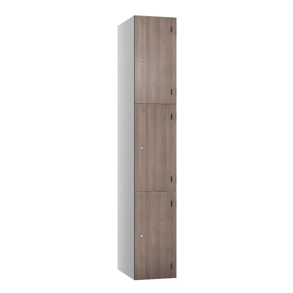 Shield SGL GL24 3-Door Locker - Pearl Silver & Nordic Acacie