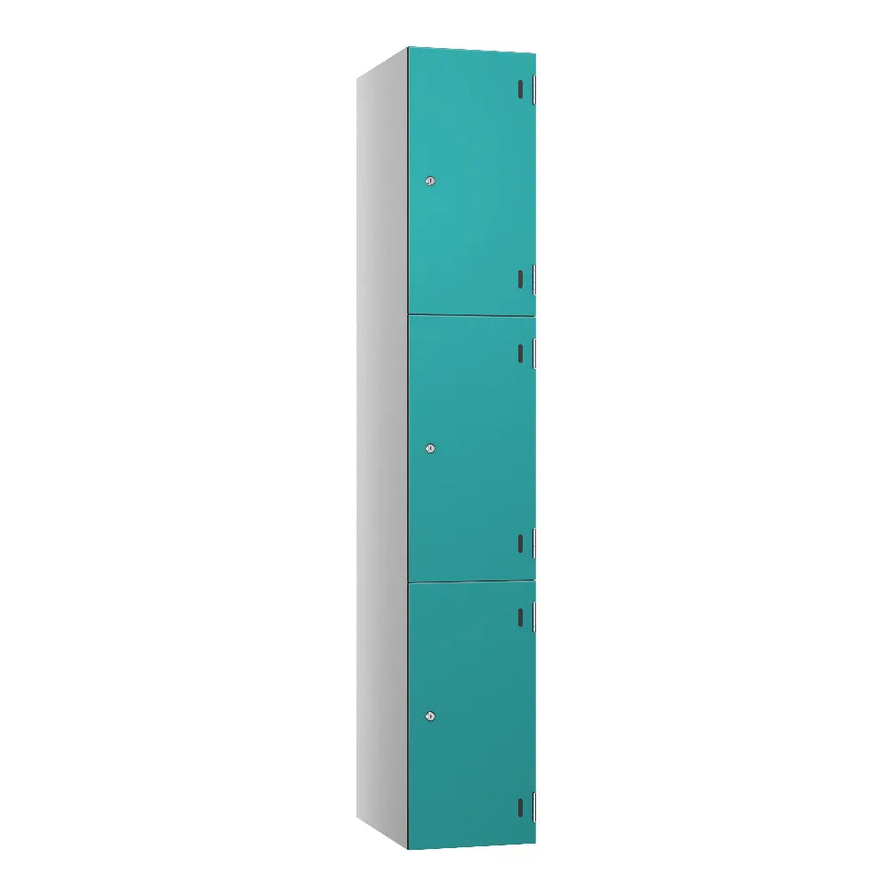Shield SGL GL24 3-Door Locker - Pearl Silver & Peacock