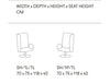 Shieldon Swivel Armchair Dimensions