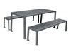 Silaos Steel Picnic Table and Bench 2