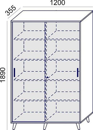 Sliding Office Wardrobe Sv 101 Dimensions