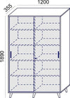 Sliding Office Wardrobe Sv 101 Dimensions