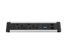 Slimline Omega 2 UK Sockets In Desk Power Module Black 2