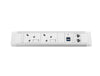 Slimline Omega 2 UK Sockets In Desk Power Module White 2