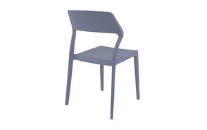 Snow Dining Chair Dark Grey Back View