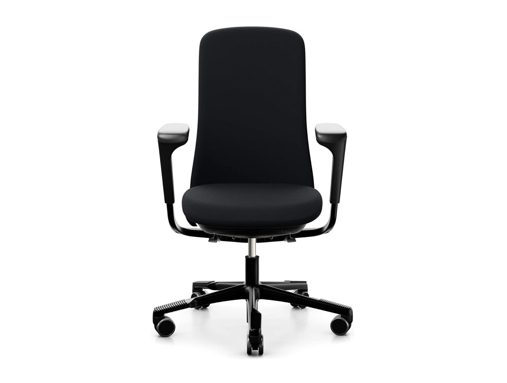 Hag Sofi 7300 Ergonomic Chair In Black Metal With Plastic Armrest And Slideback