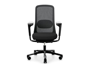 Hag Sofi 7500 Ergonomic Chair In Black Metal With Plastic Armrest And Slideback