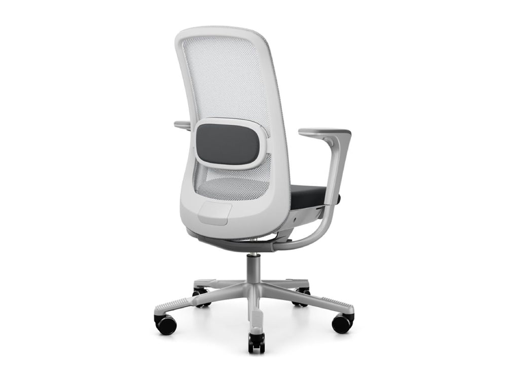 Sofi 7500 Ergonomic Chair in Grey Metal With Plastic Armrest And Slideback HAG 3