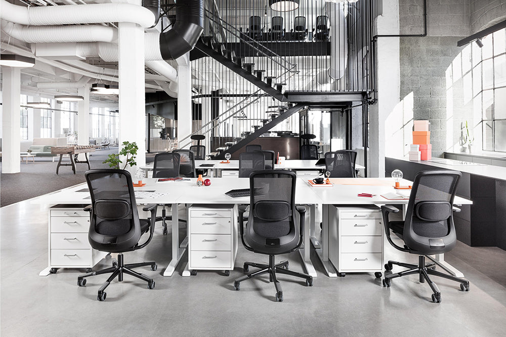 Sofi 7500 with Modular White Table and 4 Door Cupboard