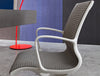 Soul Meeting Office Chair With 5 Star Base And Armrests 8 In Grey With White Frame