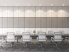 Soundtect Recycled Wall Acoustic Panel Class with Elegant White and Grey Finish and Recycled Material