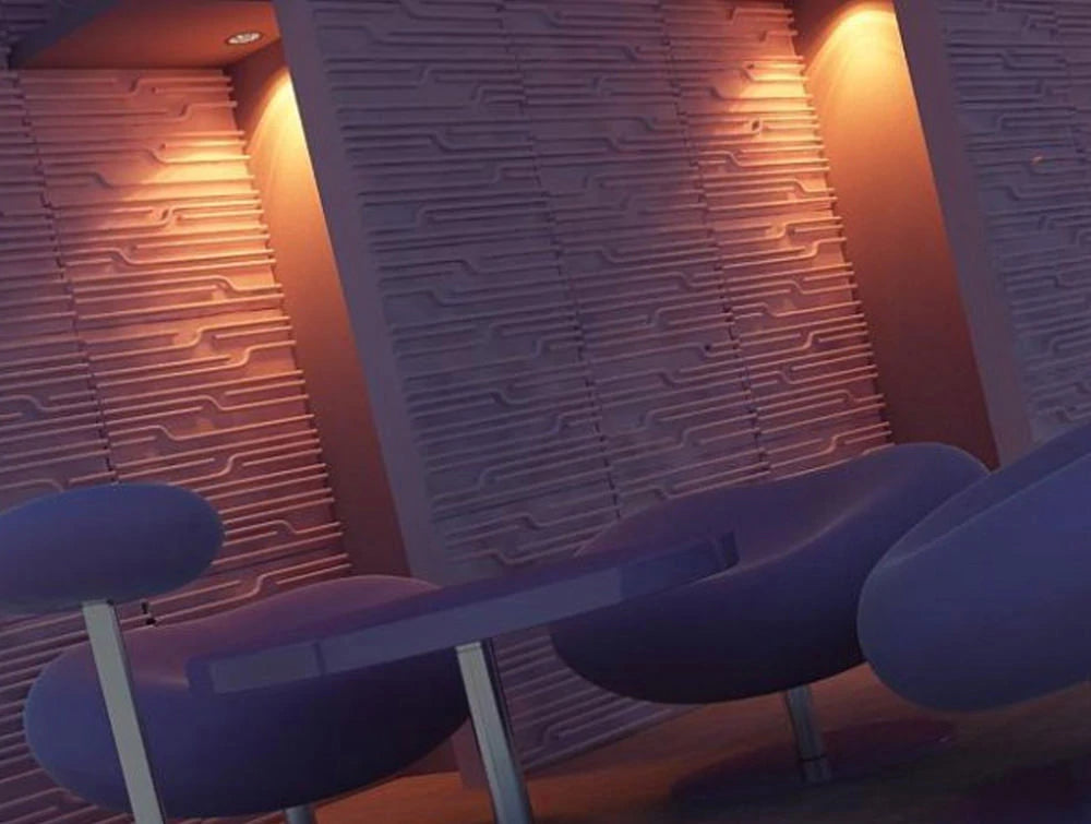 Soundtect Technics Recycled Eco Acoustic Wall Panel Grey For Receptions Areas In Eco Friendly Finish