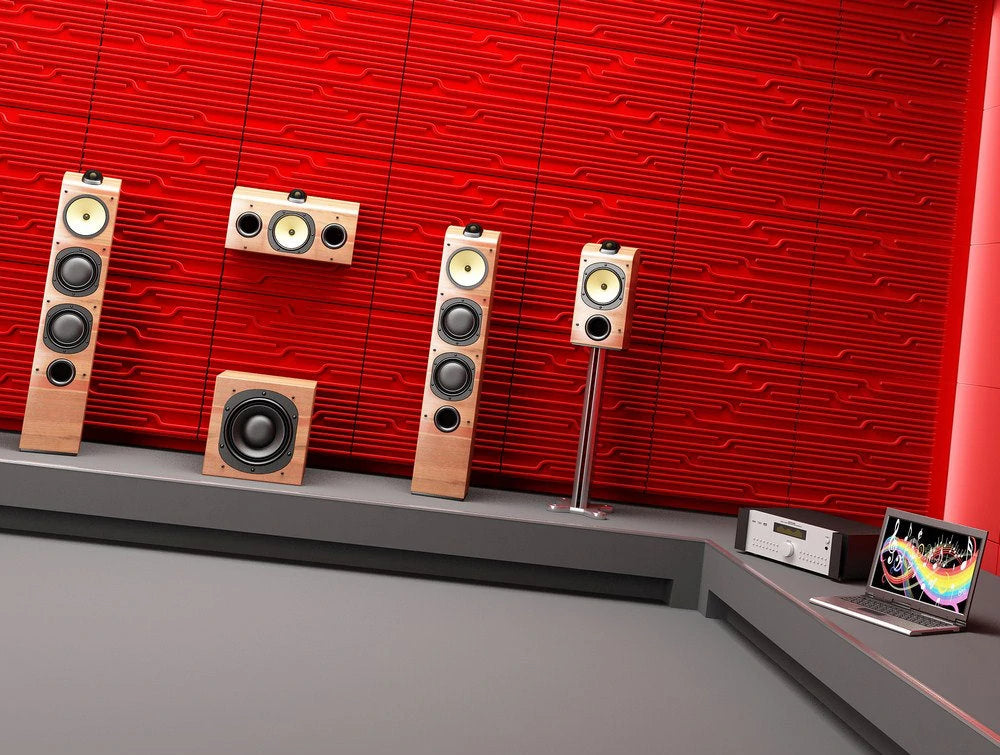 Soundtect Technics Recycled Eco Acoustic Wall Panel Red For Breakout Rooms