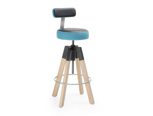Spin 2 Bar Stool with Footrest 8