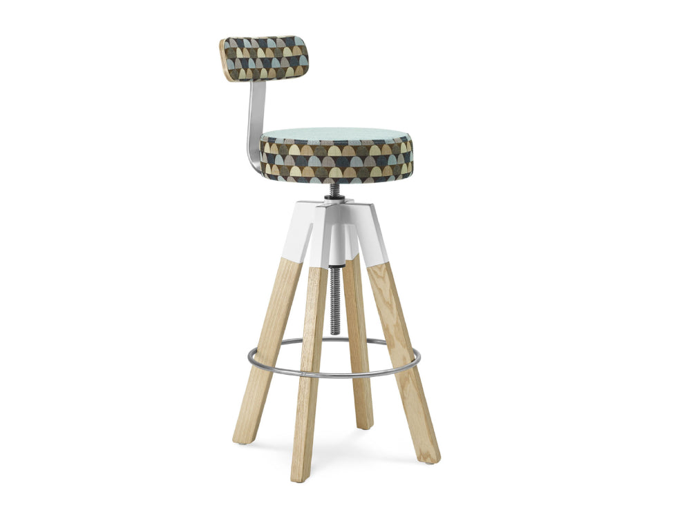 Spin 2 Bar Stool with Footrest