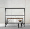 Spin 2 Coworking Hightop Table with Bench in Breakout Setting
