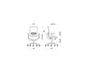 Spirit Air Manager Office Chair 3 Dimensions