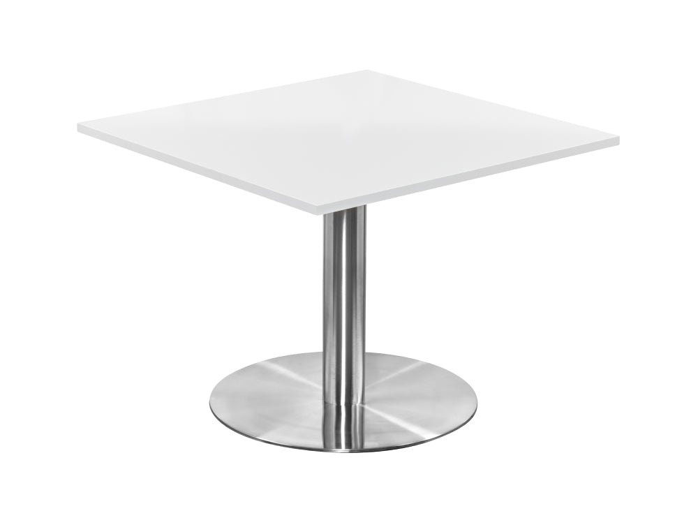Square Dining Brushed Steel Table 1000mm 4