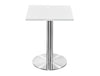 Square Dining Brushed Steel Table 600mm 2