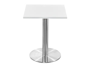 Square Dining Brushed Steel Table 600mm 2