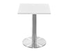 Square Dining Brushed Steel Table 600mm 2
