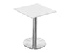 Square Dining Brushed Steel Table 600mm 3