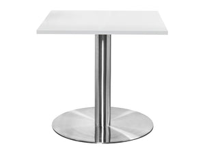 Square Dining Brushed Steel Table 800mm 4