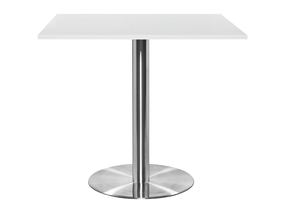 Square Poseur Brushed Steel Table 1200mm 4