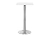 Square Poseur Brushed Steel Table 600mm 4