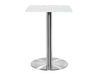 Square Poseur Brushed Steel Table 800mm 4