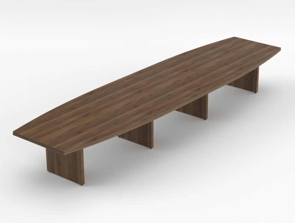 Status Executive Boardoom Room Table 5400Mm Dark Walnut Finish