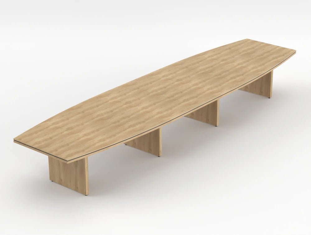 Status Executive Boardoom Room Table 5400Mm Natural Oak Finish