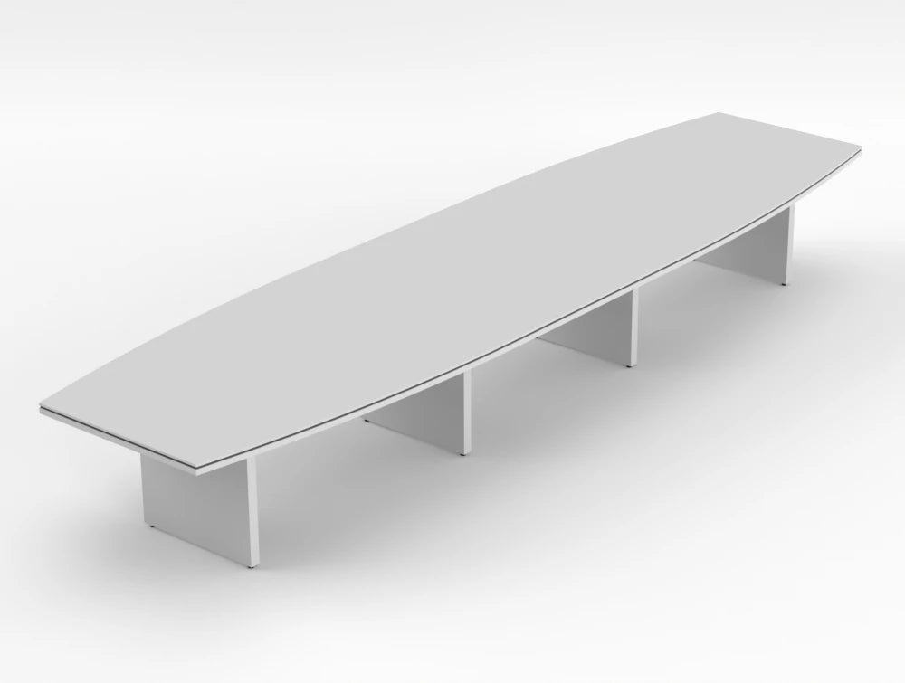 Status Executive Boardoom Room Table 5400Mm White Pastel Finish