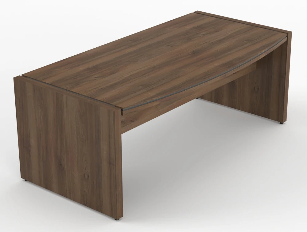 Status Executive Desk Dark Walnut Finish 2000Mm