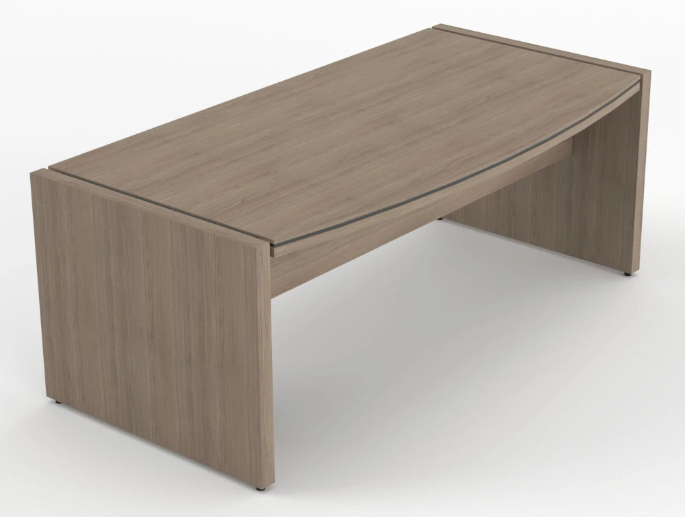 Status Executive Desk Grey Oak Finish 2000Mm